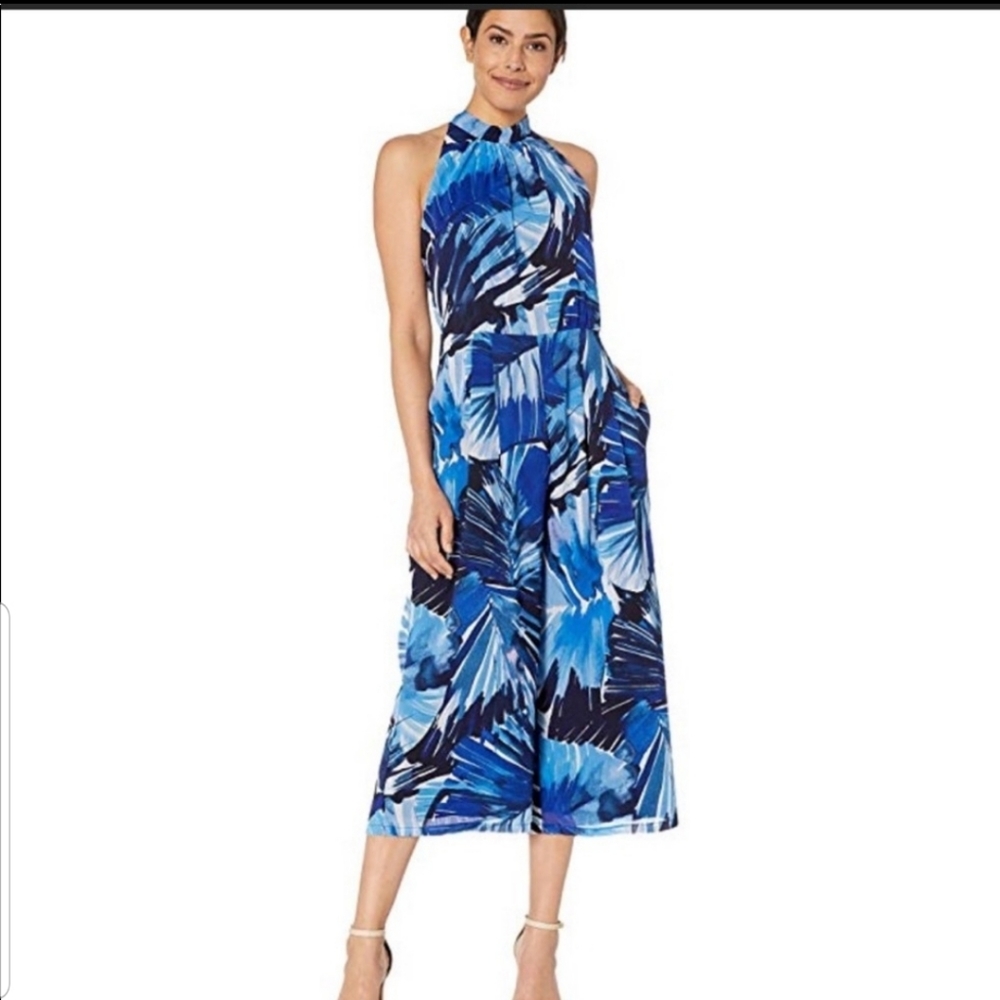 Maggy London romper jumpsuit jumper palm print